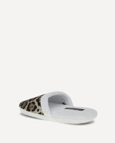 Ciabattine in spugna di cotone leopardate - BIANCO | Base Blu