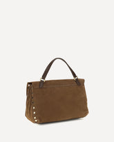 Postina Jones suede Top Handle Bag - BROWN | Base Blu