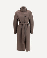 Long double faced wool and cashmere Coat - GREY | Base Blu