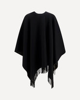 FF Zucca wool and cashmere Poncho - BLACK | Base Blu