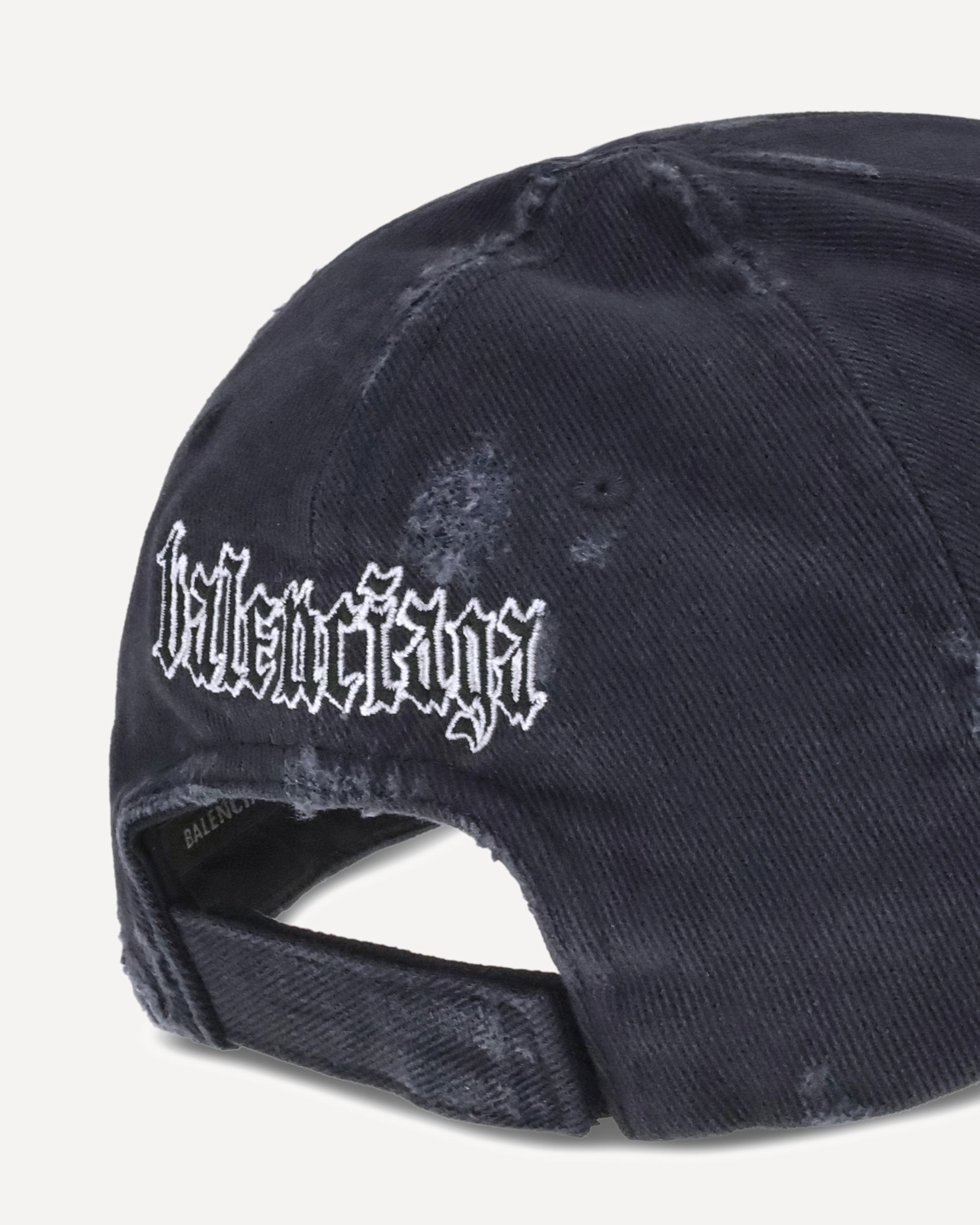 BALENCIAGA Script Baseball Hat BLACK | Base Blu BALENCIAGA Script Baseball Hat BLACK | Base Blu