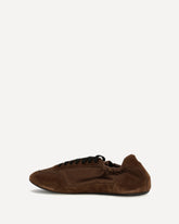 Collapse Sneakers in Re-Nylon and suede - BROWN | Base Blu