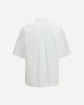 Camicia a maniche corte con camp collar - BIANCO | Base Blu
