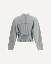 Giacca denim arrotondata - AZZURRO | Base Blu