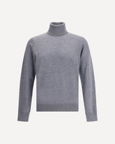 Virgin wool turtleneck Sweater - GREY | Base Blu