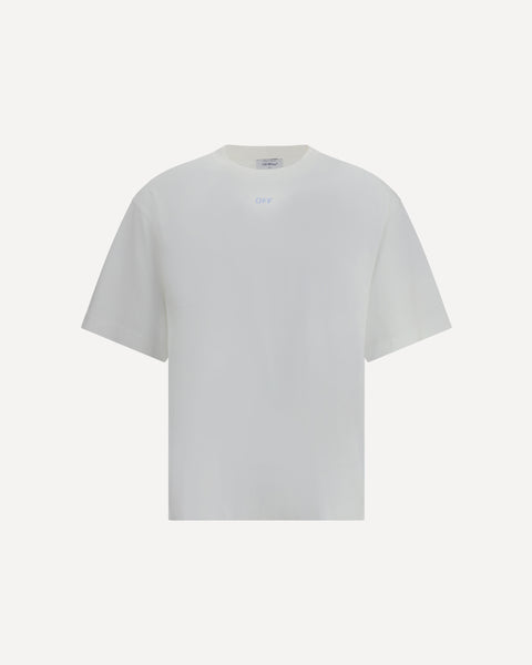 ★送料・関税込★Off-White★ハーフ ロゴ スケート Tシャツ★ OFF-WHITE Stencil Arrow Skate Logo T-Shirt WHITE | Base Blu
