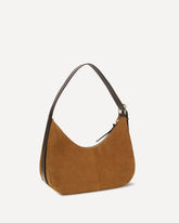 Suede vegan Shoulder Bag - BROWN | Base Blu