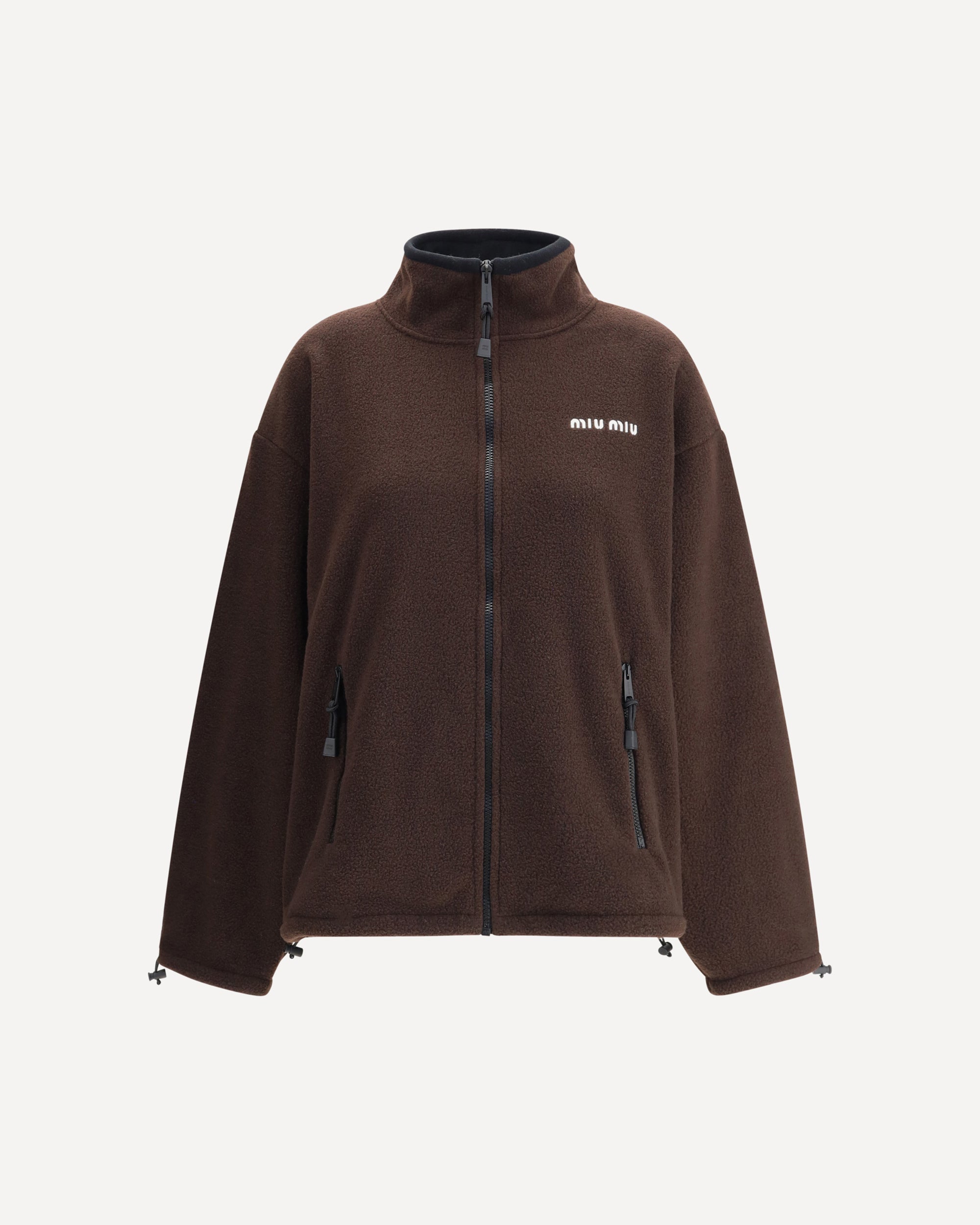 MIU MIU Fleece Jacket BROWN | Base Blu