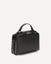Borsa a Mano Porta Telefono in vitello - NERO | Base Blu