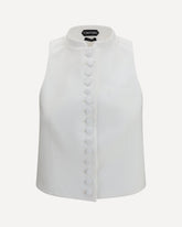 Cotton piqué Waistcoat - WHITE | Base Blu