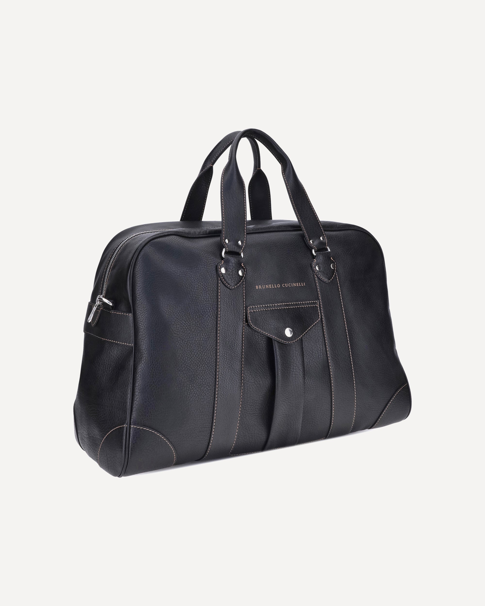【VIP価格】BRUNELLO CUCINELLI Leather Travel Bag BRUNELLO CUCINELLI Leather Travel Bag BLACK | Base Blu