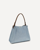 Borsa a Mano Way in denim media - AZZURRO | Base Blu
