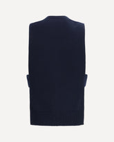 Cashmere cardigan Vest - BLUE | Base Blu