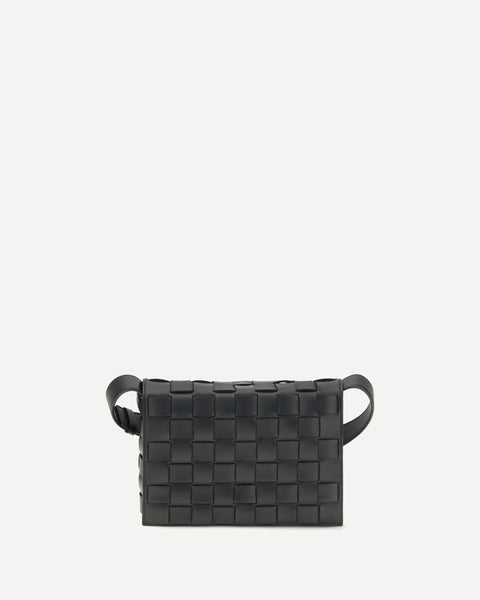 BOTTEGA VENETA Orto Messenger Crossbody Bag BLACK | Base Blu