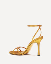 Leo Sandals in satin - ORANGE | Base Blu