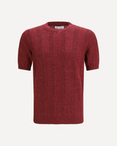 Short-sleeve knitted Top - RED | Base Blu