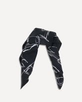Numerical silk Scarf - BLACK | Base Blu