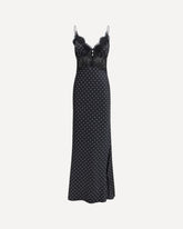 Polka dot satin maxi Dress - MULTICOLOUR | Base Blu