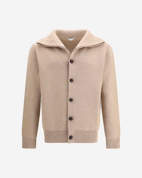 BOTTEGA VENETA Compact wool Cardigan BEIGE | Base Blu