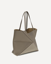 Large horizontal Puzzle Fold Tote - GREY | Base Blu