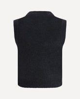 Graphic Wool Vest - BLACK | Base Blu
