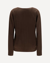 V-neck cashmere-blend Sweater - BROWN | Base Blu