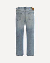 Jeans in denim di cotone stonewashed  - AZZURRO | Base Blu