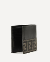 Portafogli bifold in jacquard FF - MARRONE | Base Blu