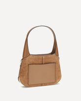 Suede small Alice Shoulder Bag - BEIGE | Base Blu