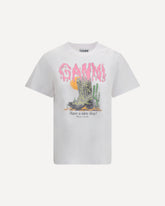 Western Boot Print T-shirt - WHITE | Base Blu