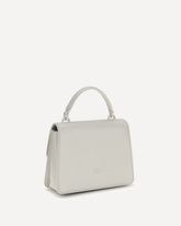 Borsa a Mano Love One Top mini in pelle shiny - BIANCO | Base Blu