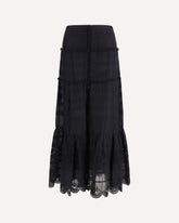 Paoline Long Cotton Skirt - BLACK | Base Blu