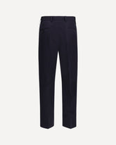 Tailored cotton poplin Trousers - BLUE | Base Blu