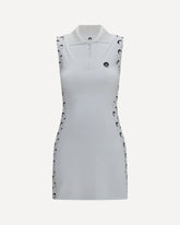 Moon print mini polo Dress - WHITE | Base Blu