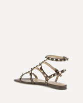 Sandali Rockstud in pelle - MARRONE | Base Blu
