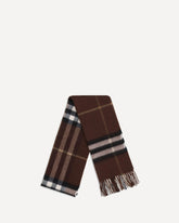 Sciarpa check in cashmere - MARRONE | Base Blu