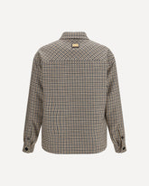 Quilted houndstooth wool Jacket - BROWN | Base Blu