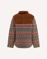 Western Industry geometric Jacket - BROWN | Base Blu