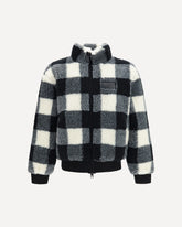 Checked wool-blend Teddy Jacket - GREY | Base Blu