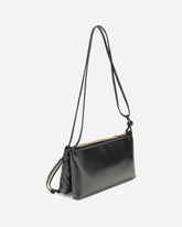 Pouch in pelle intrecciata - NERO | Base Blu