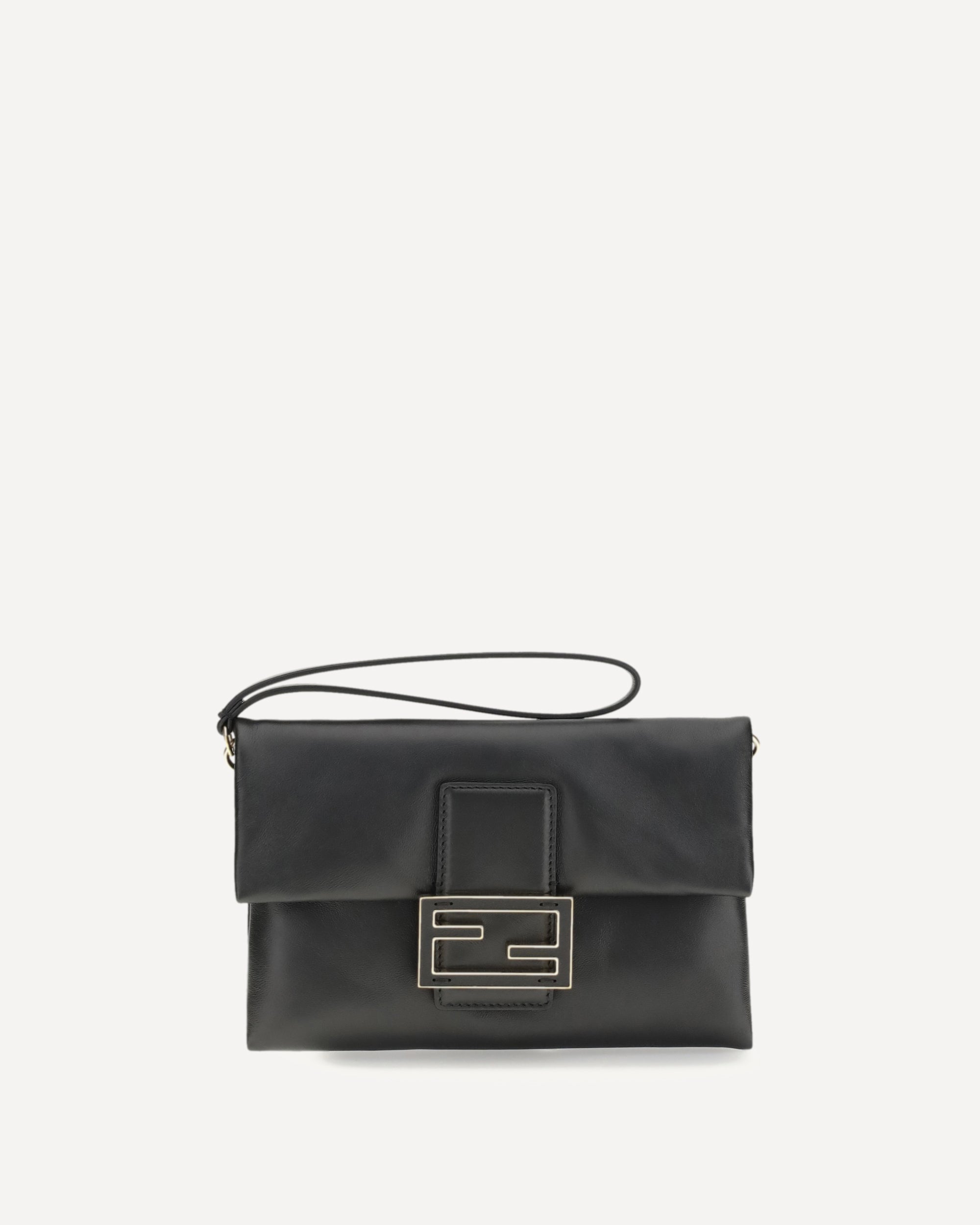 FENDI Mamma Baguette Clutch Bag BLACK | Base Blu