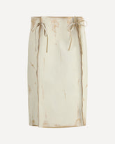 Midi Leather Skirt - WHITE | Base Blu