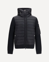 Cardigan con Cappuccio imbottito - NERO | Base Blu