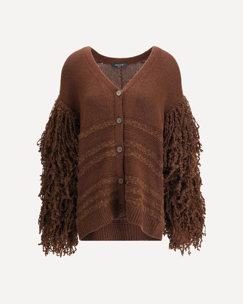 美品❤️FABIANA FILIPPI レイヤードカーディガン　ネイビー　M FABIANA FILIPPI Fringes Cardigan BROWN | Base Blu