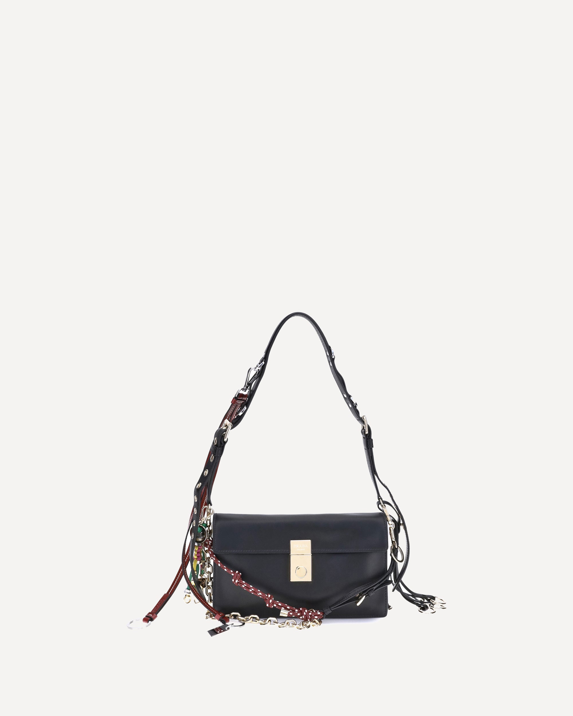 PRADA Soft Sound small Shoulder Bag BLACK | Base Blu