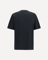 Cotton T-shirt with logo - BLACK | Base Blu