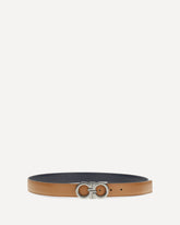 Reversible and adjustable Gancini Belt - BROWN | Base Blu