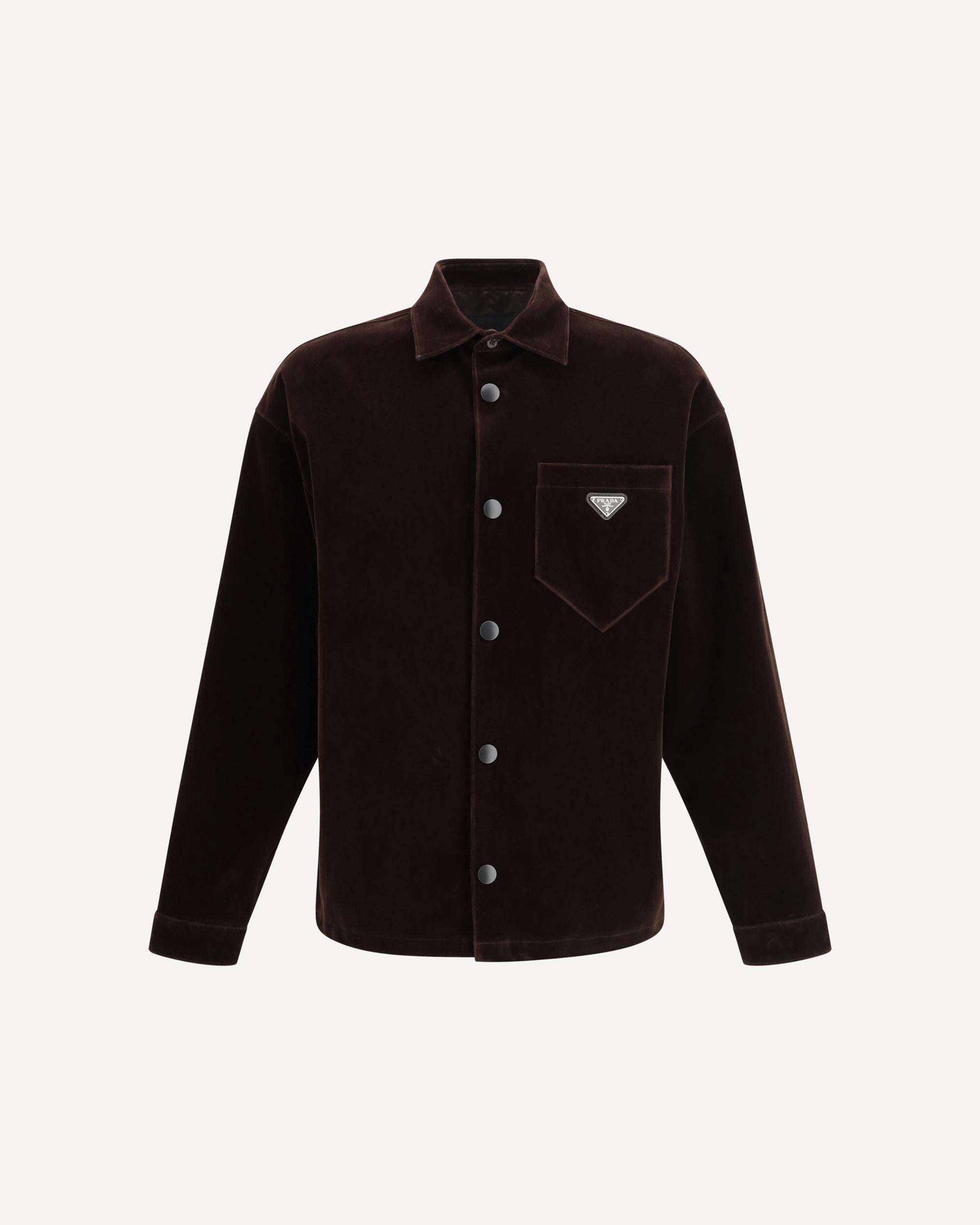 PRADA Velvet Shirt Jacket BLACK | Base Blu