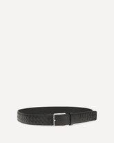 Cintura con Intreccio in pelle - NERO | Base Blu