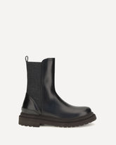 Stivaletti Chelsea in pelle - NERO | Base Blu
